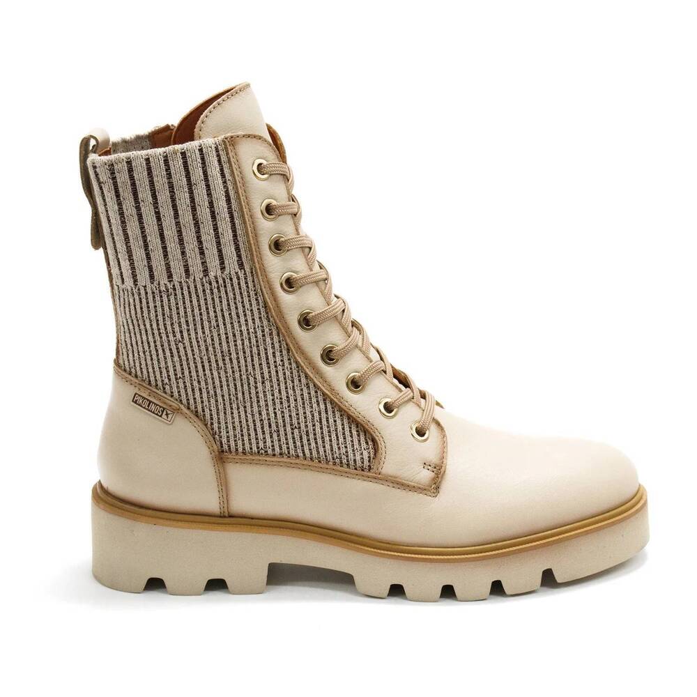 NEW PIKOLINOS women's salamanca leather ankle boots in marfil